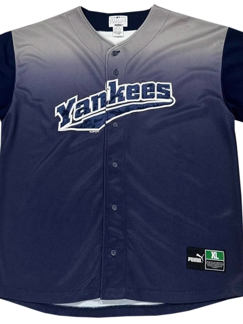 Vintage Puma New York Yankees Ombre Jersey (Size XL)
